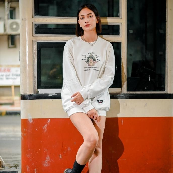 Sweater Kaos Pria Nsa Ind Trust Broken White Wanita Oversize