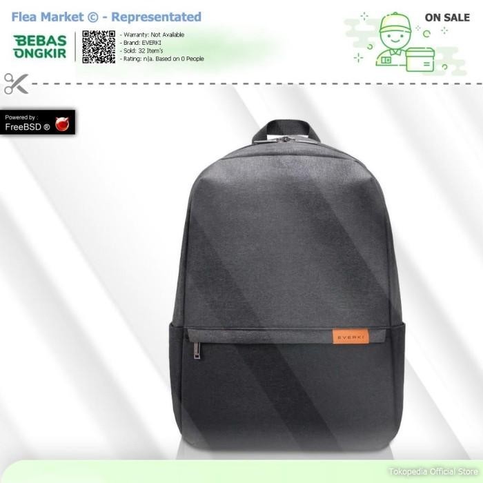 EVERKI TAS RANSEL LAPTOP BACKPACK 15.6 INCH - EKP106 - BLACK/GRAY, EVERKI