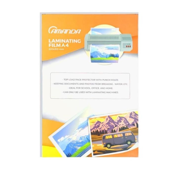 

Plastik Laminating A4 Amanda 100 micron size 220 x 310 mm