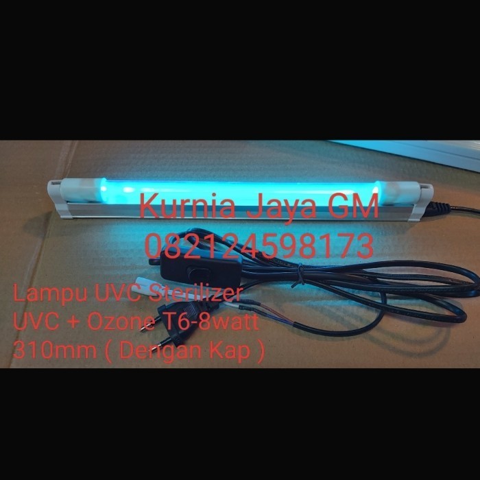 Sukaca - Lampu Uvc Sterilizer T5 8Watt /Uv Kuman Bakteri 8Watt Kap+Kabel Set