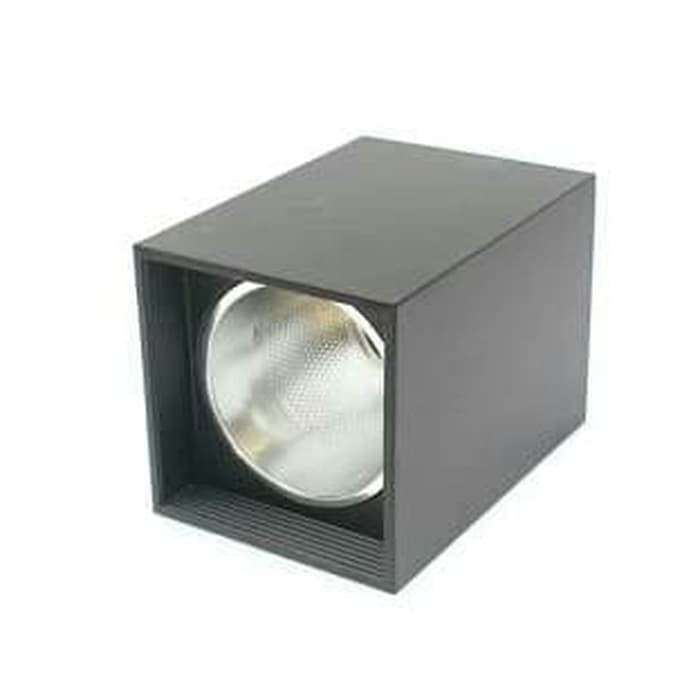 Sukaca - Kap Fitting Lampu Downlight Outbow Timbul Plafon Kanopi Hitam E27 Led