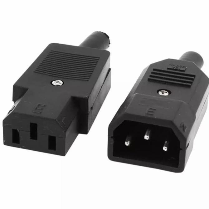 IEC C14 Male to C13 Female Socket Power Connector 1 Set