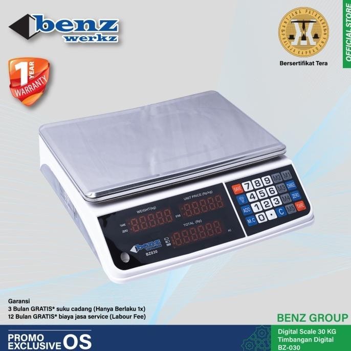 Timbangan Digital 30 Kg BZ 030 / Digital Scale Benz Werkz
