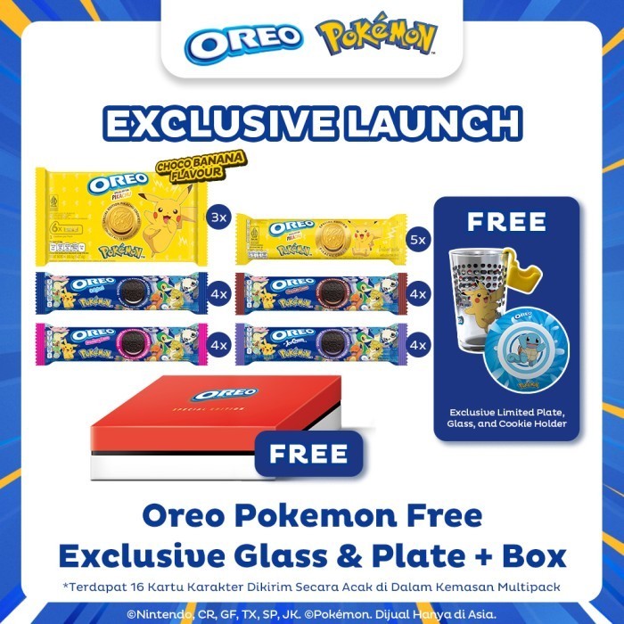 

TERBATAS Special Edition Oreo Pokemon - Free Pokemon Glass & Plate