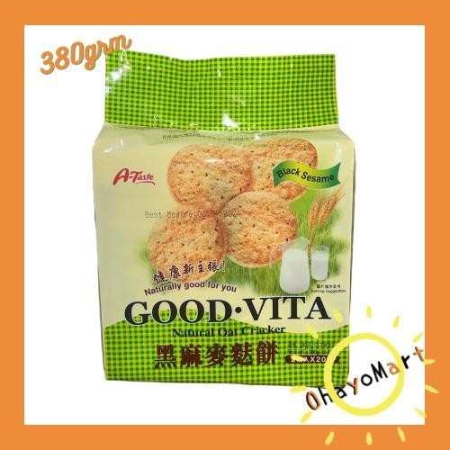 

CUCI GUDANG ATaste Good Vita Black Sesame Cracker oat/ Biskuit Cracker Sesame 380g