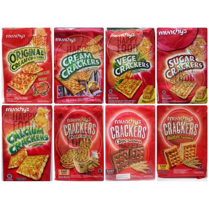 

TERBARU MUNCHY'S CALCIUM CRACKERS/CHOC SANDWICH/CREAM/VEGETABLE/SUGAR MALKIST