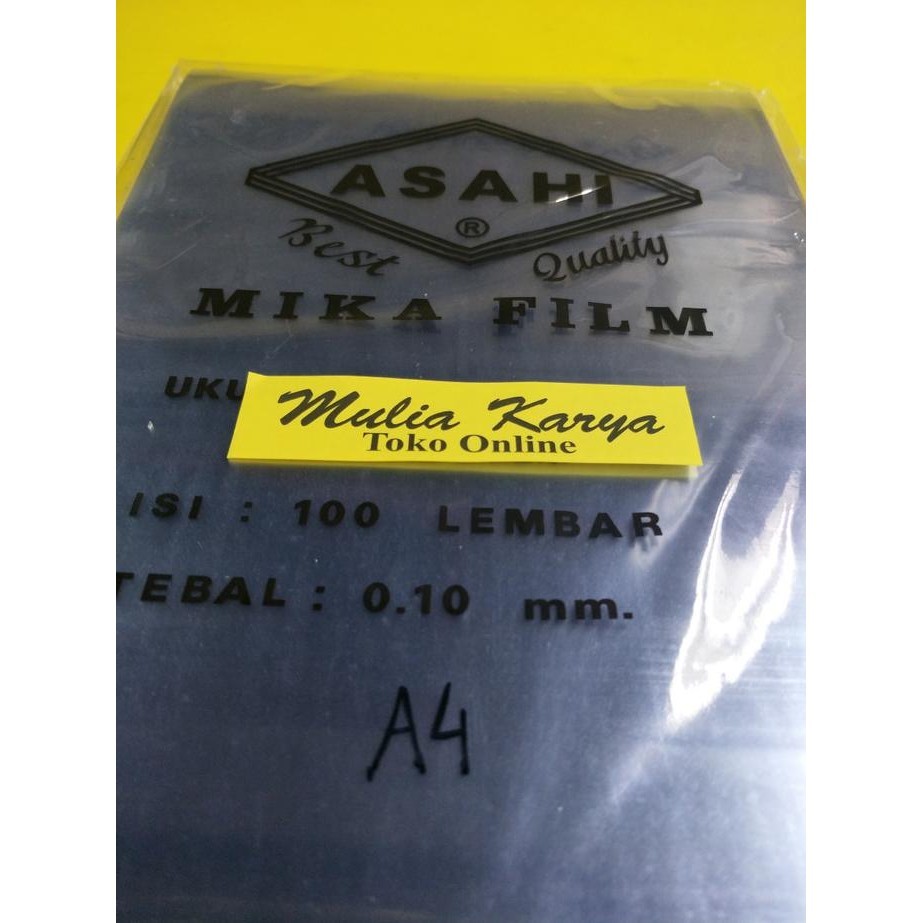 

Plastik Mika Film A4 Cover Jilid ASAHI 0.10 full