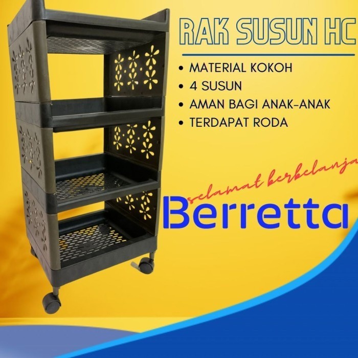 EKSLUSIF Rak apartemen HC 4 Susun - Rak Serbaguna 4 Susun -Rak Salon 4 Susun HC