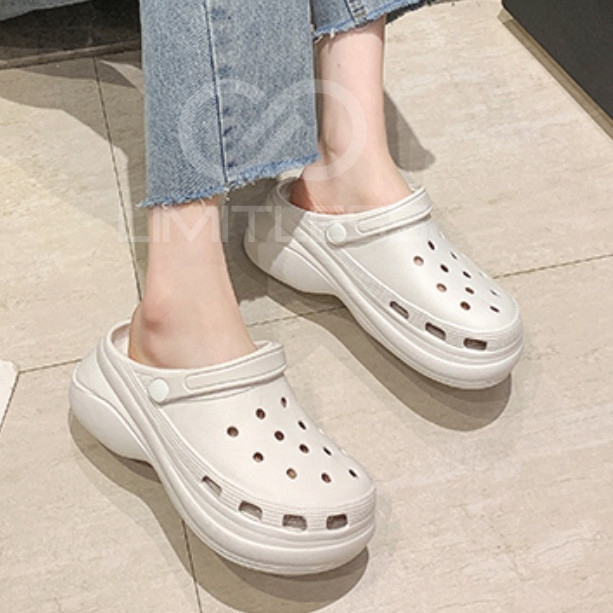 Flatshoes Kerja Nyaman // Limitless - Sandal Fuji Karet Tinggi Sandal Baim Wanita Sendal Platform