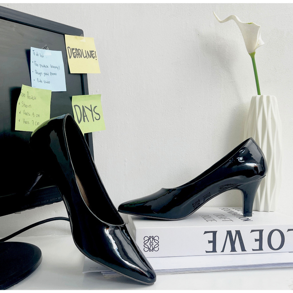 Flatshoes Kantor Formal // Clarisse PANTOFEL 7CM Hak Pump Wanita Cantik Sepatu Kerja HIGHHEELS