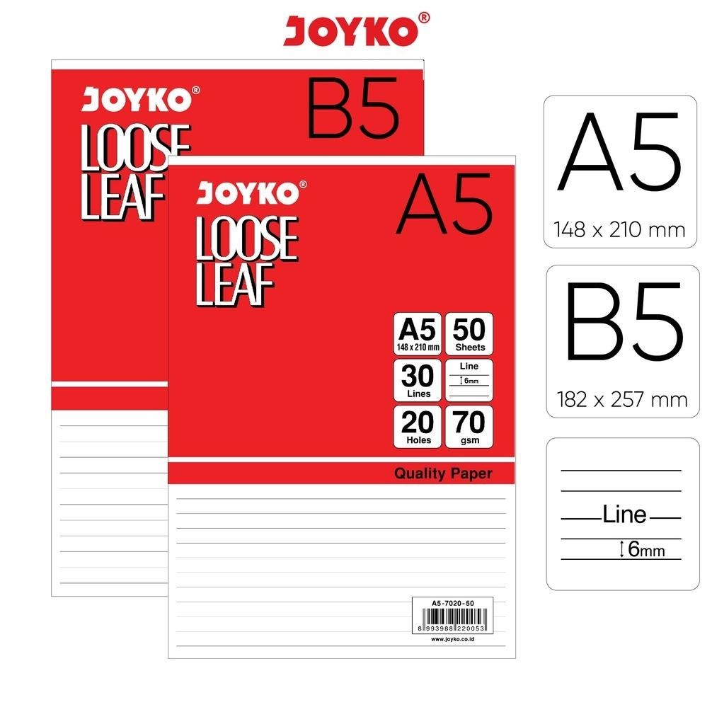 

Ori Loose Leaf Isi Kertas File Binder Joyko