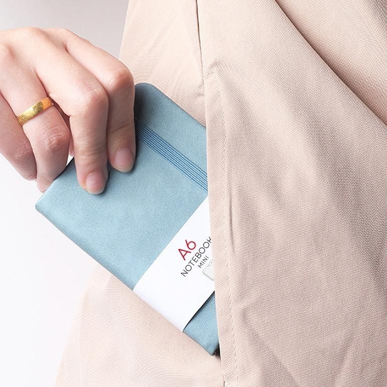 

100% [Ready] Aimilo Notebook A6/A5 Pocket Buku Diary Kecil Pertemuan Scrapbook Mini 96 Lembar