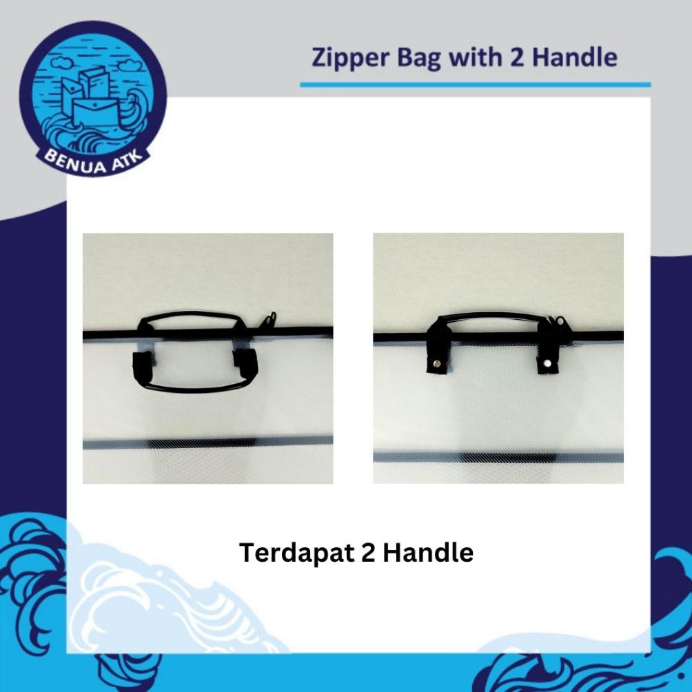 

Ready Map Plastik Tas Resleting With 2 Handle / Zipper Bag 2 Handle Folio Dataflex Df-322