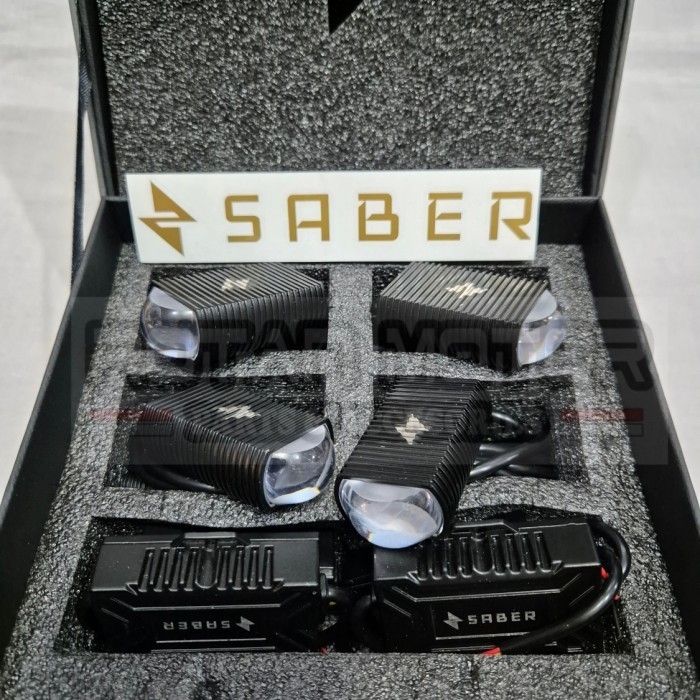 MINI PROJIE SABER SR1 AERO / SABER SR 1 AERO Blue Lens 4X25W / LAMPU TEMBAK SABER
