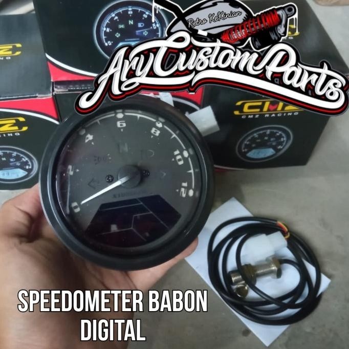 Speedometer rpm spidometer bulat variasi cb100 rx king japstyle dll