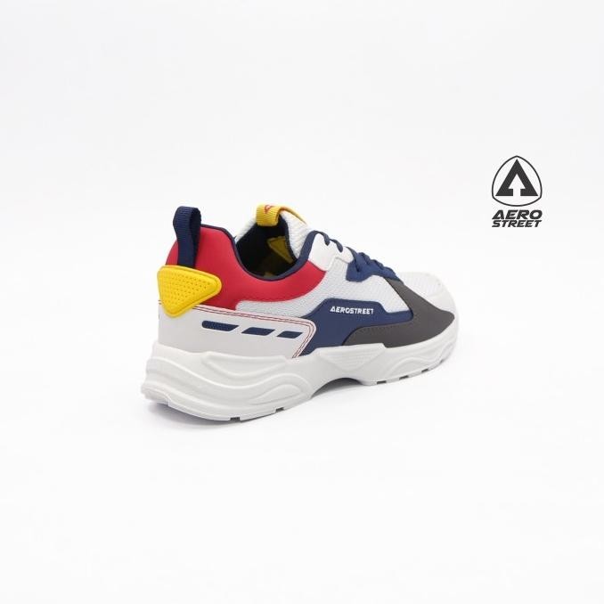 Aerostreet 40-43 Riku Putih Biru Tua Merah - Sepatu Sneakers Sport TP