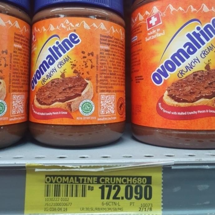 

Ovomaltine 680Gr 680 Gram Crunchy Cream Halal Free Pisau Selai Coklat
