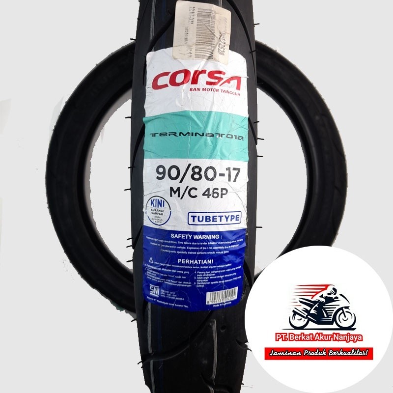 Corsa Terminator 90/80-17 ban Tubetype (non tubeless) motor Bebek Ban Donat Corsa Terminator pakai b