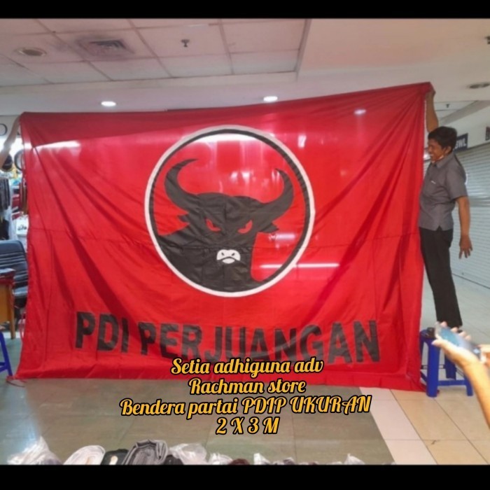 

Terlaris Bendera partai PDIP 2x3 m super big size SALE