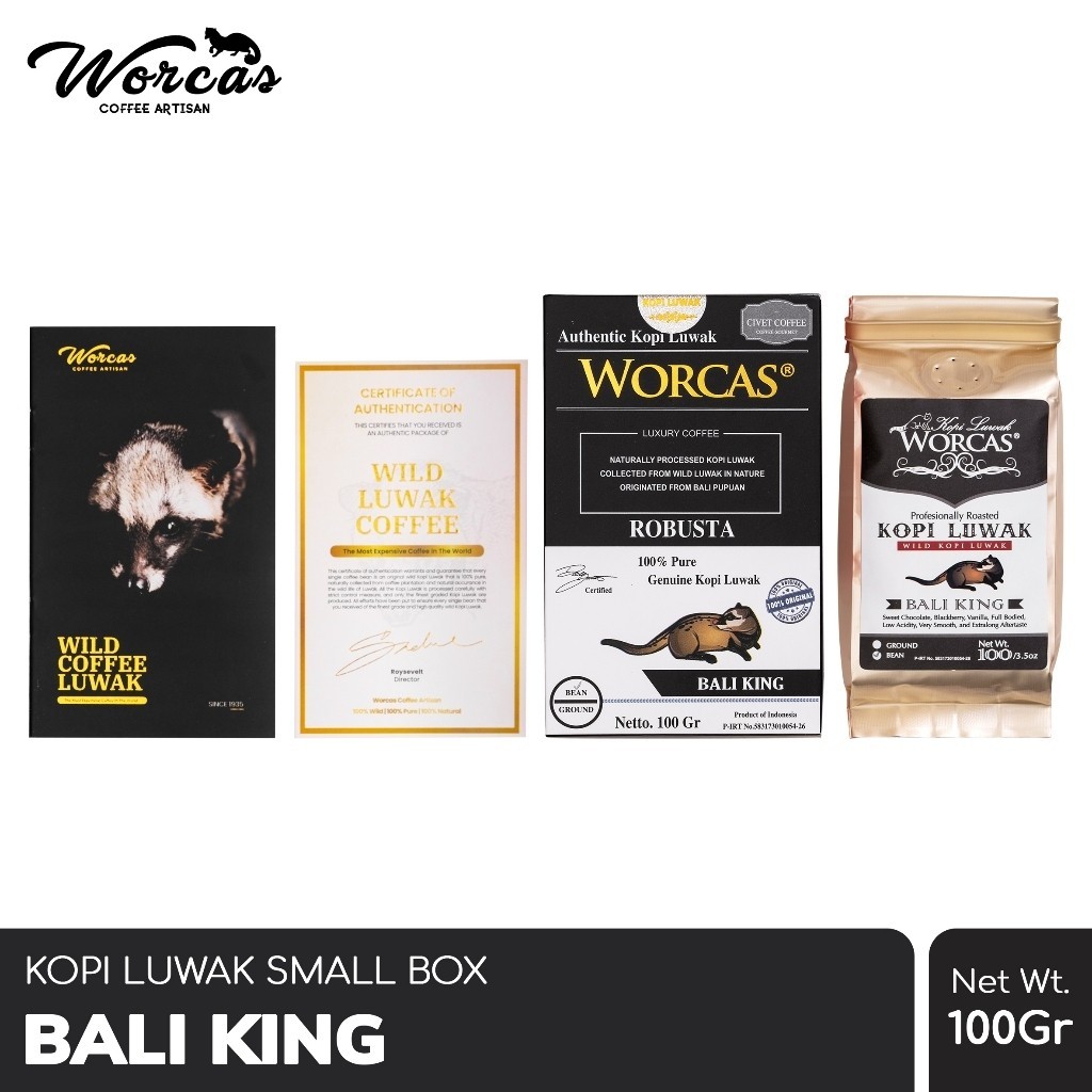 

WORCAS Kopi Luwak Liar Bali King 100gr - Small Box