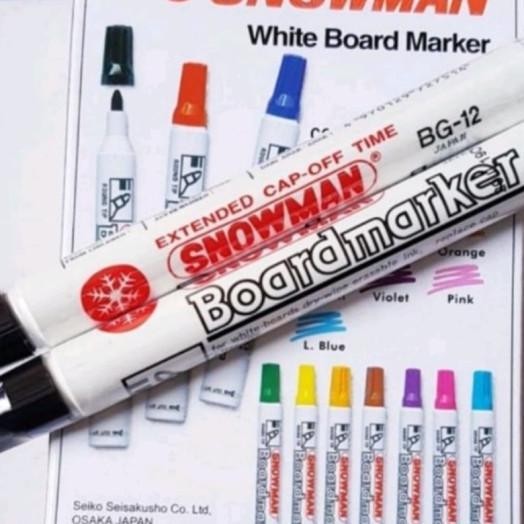 

Spidol Snowman Whiteboard Bg-12 Hitam 1 Kotak Isi 12 Pcs