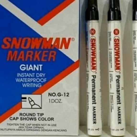 

Spidol Snowman Permanent G-12 Isi 12Pcs Hitam