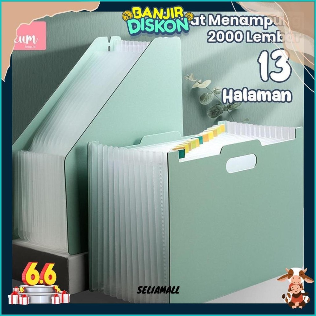 

(Promo) Bahan Tebal Standing File A4/ File Folder Document Bag/ Tas Dokumen File 13 Sekat (Ready|Cod|Murah)