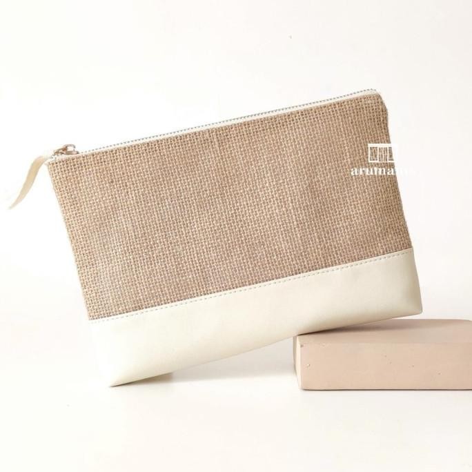 POUCH JUTE MIX LEATHER / POUCH GONI MIX KULIT