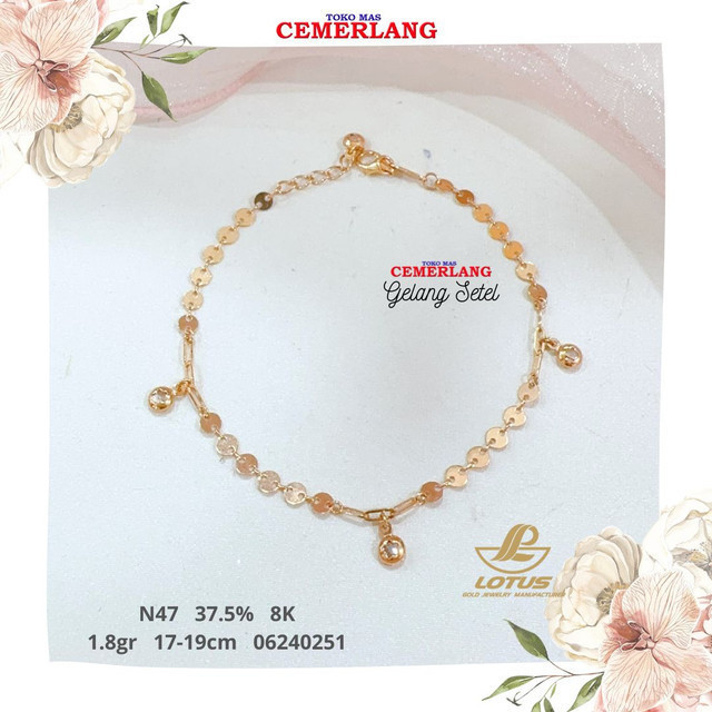GELANG EMAS LOTUS 375 8K 17-19C1.79 06240251