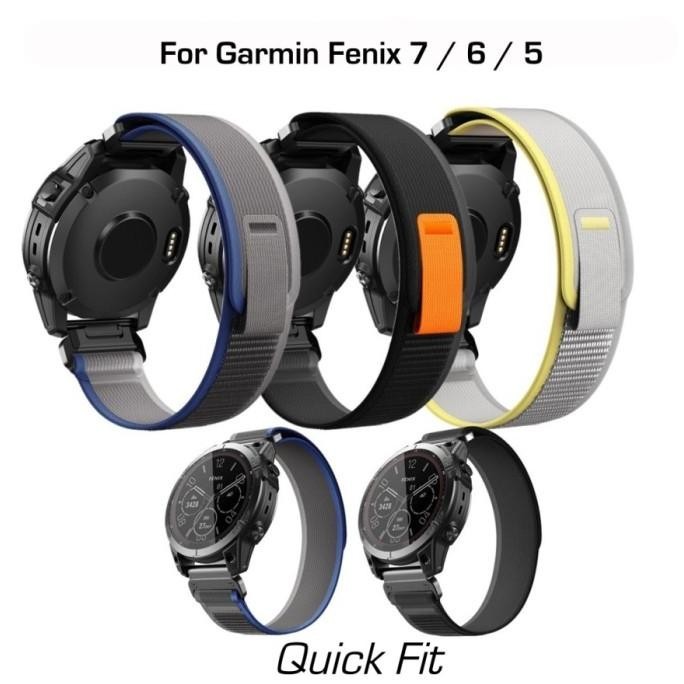 Strap Kanvas Nylon for Garmin Fenix 7 / 6 / 5  - Tali jam Quick Fit