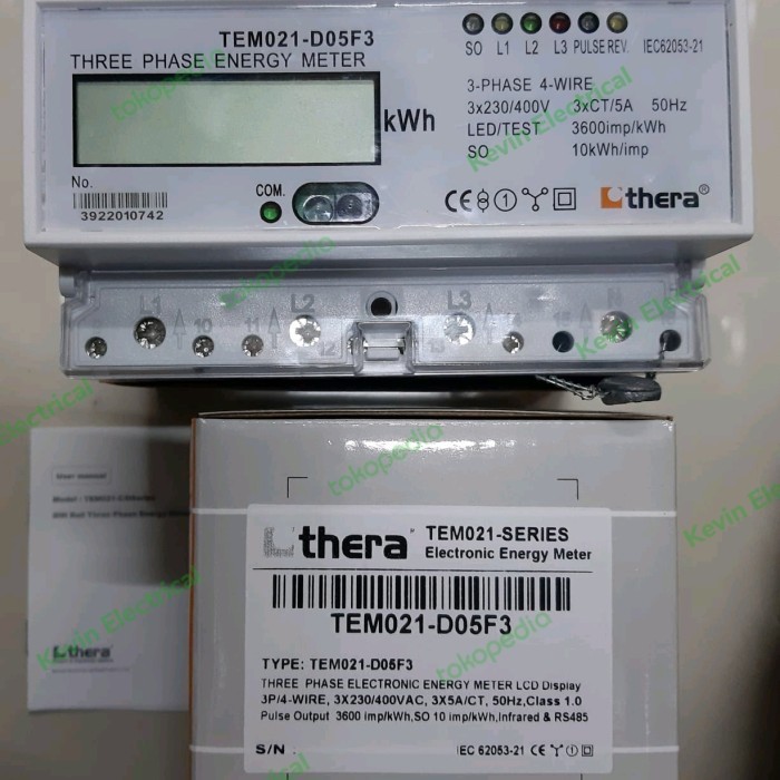 Produk Thera TEM021-D05F3 kWh Meter LCD