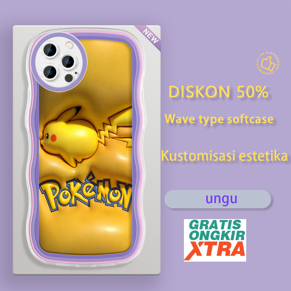 Samsung J2 J7 Prime Pro J7 2015 Core NXT J5 Pro 4G 2017 J3 2016  Casing Ponsel  Pola Pikachu 3D  war