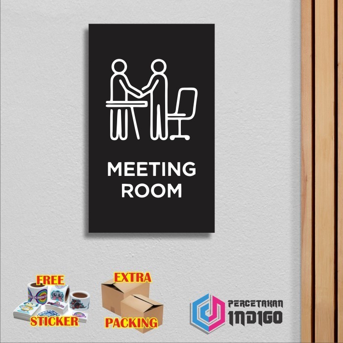 

Grosir Papan tanda sign board akrilik 15cmx25cm Meeting Room Keren