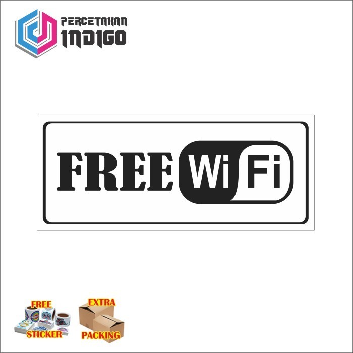 

Grosir sign papan akrilik acrylic free wifi type b Elegan