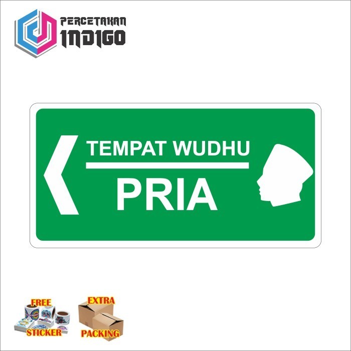

Terlaris sign papan akrilik acrylic tempat wudhu pria type b Keren