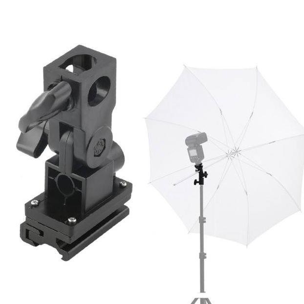 GF21 Bracket Holder Umbrella Tipe B Type Flash Heat Hot Shoe Adapter Light Stand Payung Studio Strob