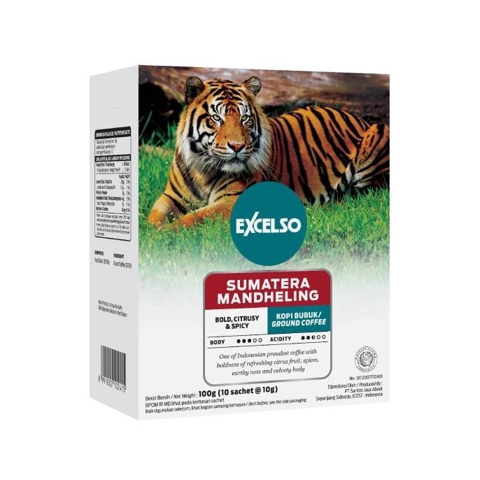 

Excelso Kopi Single Serving Sumatera Mandheling Pack Of 3 Folding Box