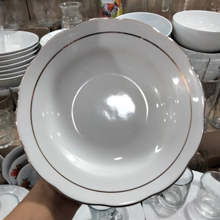 Ede Piring Makan Sango Cekung 8 Inch 1 Lusin