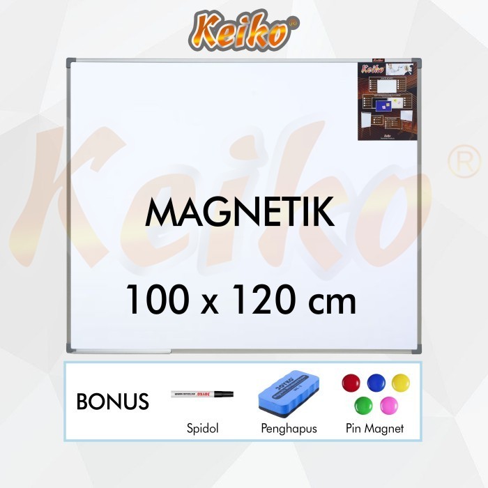 

Papan Tulis Whiteboard Gantung Magnet Single Face Keiko 100 x 120 cm