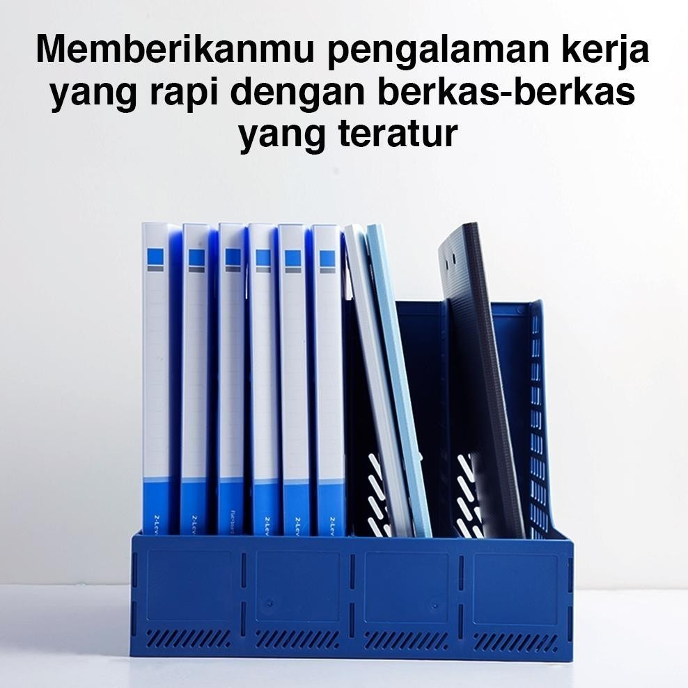 

Deli Rak Buku / Box File 4 Sekat Tahan Lama 30004