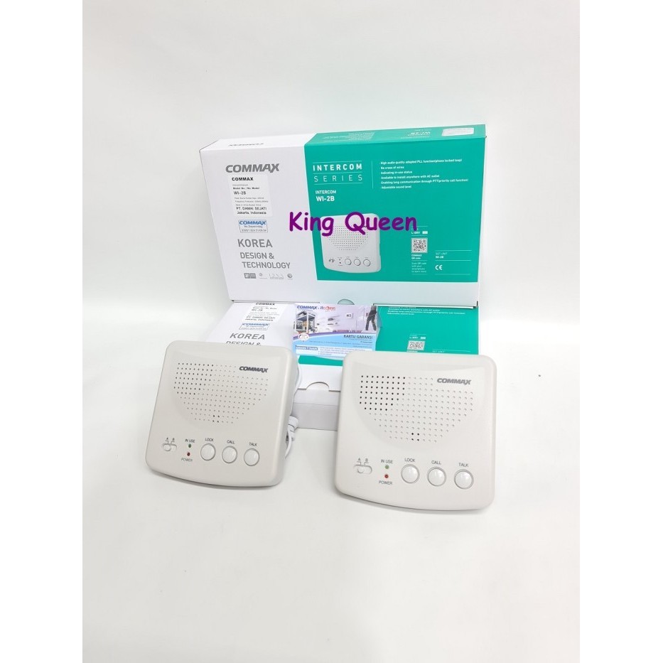Interphone / Intercom Wireless Commax Wi-2B (Sepasang)