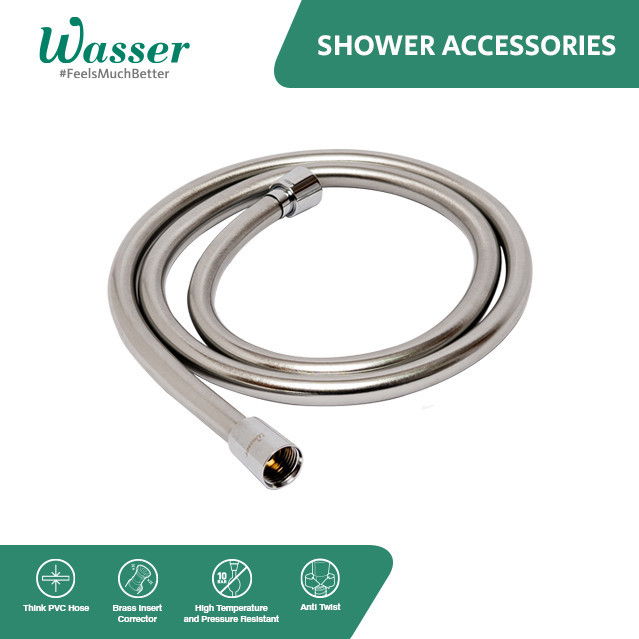 Wasser Flexible PVC Hose Silver Satin