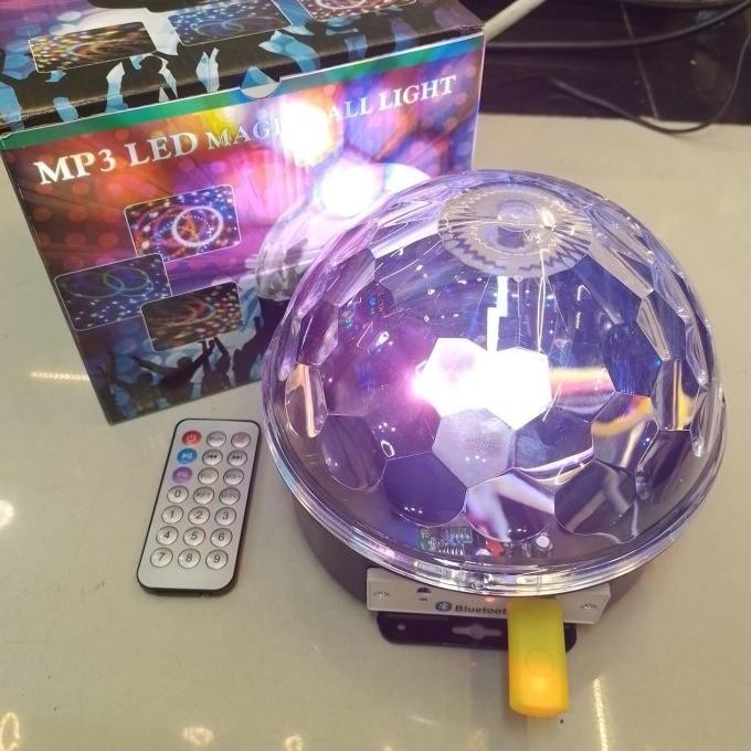 Lampu bola disco USB + bluetooth musik Speaker