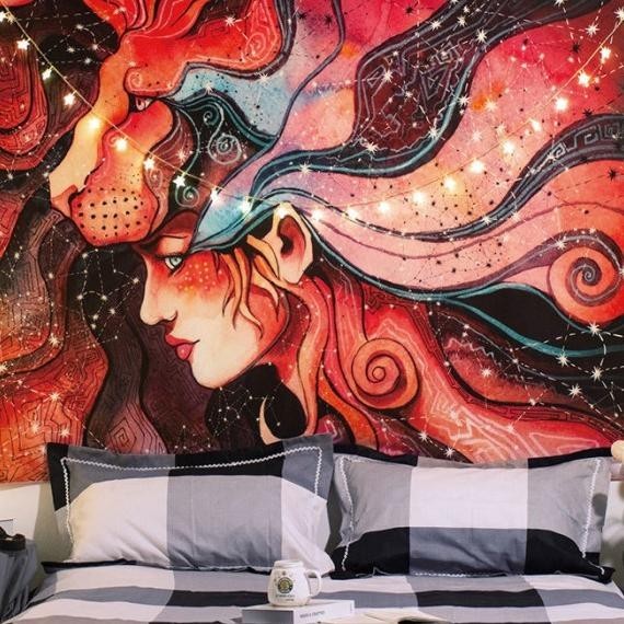 Permadani Kain Hiasan Dinding Aesthetic Dekorasi Dinding Wallr