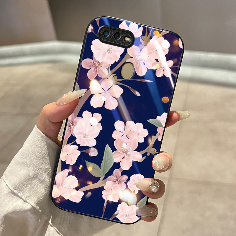 Casing Hp Untuk OPPO A7 A5s A12 A12s A11k A5 A3s A12E A5 2020 A9 2020 Case Casing ponsel pola Peach 