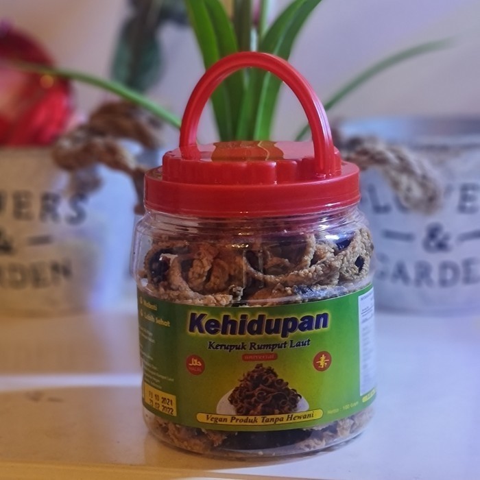 

kerupuk snack rumput laut ikan asin vegetarian vegan KEHIDUPAN A9