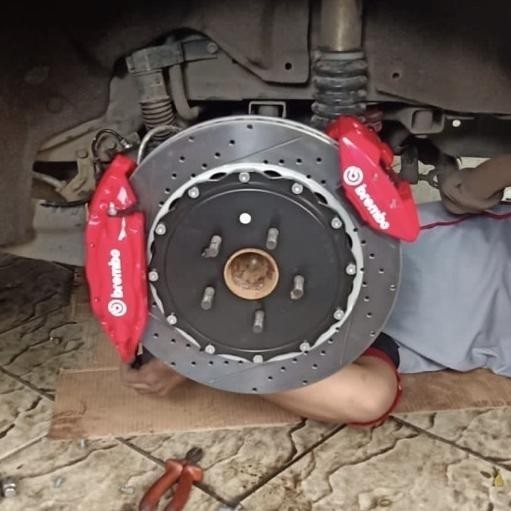 PROMO BBK BREMBO BELAKANG REM FULLSET EPB HONDA CRV TURBO RW1 #ORIGINAL