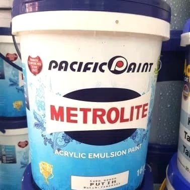 Cat Tembok Metrolite 16 Liter Pail Putih Kebiru-Biruan