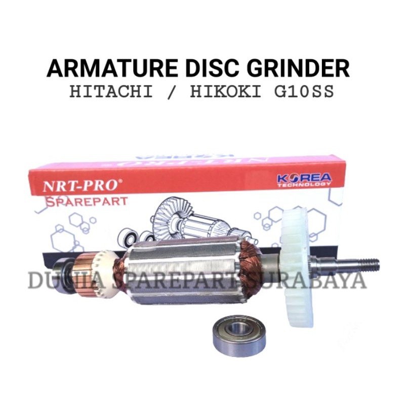 Original Nrt-Pro Armature Gerinda Tangan Hitachi G10Ss / Angker Dinamo Angle Grinder Gurinda Hitachi