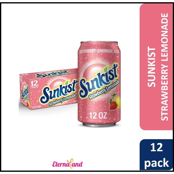 

Sunkist Strawberry Lemonade Soda - Minuman Sunkist Impor Usa
